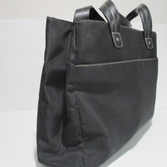 *Nine West Black Canvas Roomy Signature Charm Tote - Picture 3 of 11
